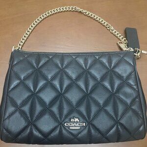 Coach Clutch/Shoulder Bag Black w/Gold Hardware